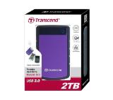 Transcend 2TB, 2.5" Portable HDD, StoreJet H3, Purple, Anti-shock