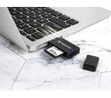 Transcend SD/microSD Card Reader, USB 3.0/3.1 Gen 1, Black