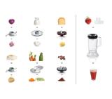 Bosch MCM3501M, Food processor, MultiTalent 3, 800 W, add. Mixer attachment, Chopper, Grinder, Dough Tool, Black, Brushed stainless steel