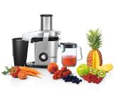 Bosch MES4010, Centrifugal juicer 1200 W, 3 speeds, 3 lt pulp container, 1.5 ltr juice container & foam separator, XXL feeding tube (84 mm), ceramic knife, electropolished stainless steel sieve, die-cast aluminum body and clamps, juice outlet with drip-s