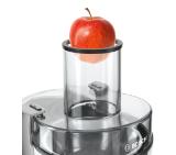 Bosch MES25A0, Centrifugal juicer 700 W, 2 speeds, 2 lt pulp container, 1.25 ltr juice container & foam separator, XL feeding tube (73 mm), ceramic knife, s/s sieve, plastic body, die-cast aluminum clamps, juice outlet with drip-stop and made of stainles