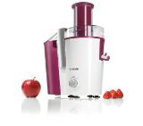 Bosch MES25C0,Centrifugal juicer 700 W, 2 speeds, 2 lt pulp container, 1.25 ltr juice container & foam separator, XL feeding tube (73 mm), ceramic knife, s/s sieve, plastic body, die-cast aluminum clamps, juice outlet with drip-stop and made of stainless