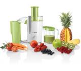 Bosch MES25G0, Centrifugal juicer 700 W, 2 speeds, 2 lt pulp container, 1.25 ltr juice container & foam separator, XL feeding tube (73 mm), ceramic knife, s/s sieve, plastic body, die-cast aluminum clamps, juice outlet with drip-stop and made of stainles