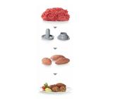 Bosch MFW68660, Meat mincer, ProPower 2200W, 4,3 kg/min, nr. 8, 3 sieves, kebbe attachment, juicer for soft fruits & vegetables, shredder with 4 drums, full inox tray, reverse function
