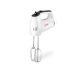 Tefal HT310138, Hand Mixer, 300W, 5 Speeds + turbo,  2 Beaters, 2 Dough hooks, white/dark grey