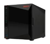 Asustor AS5304T, 4-Bay NAS, Intel Celeron J4105 Quad-Core 1.5 GHz (burst up 2.5 GHz), 4 GB SO-DIMM DDR4, 4x 2.5"/3.5" SATA3 HDD or SSD, 2x 2.5 GbE, 3x USB 3.2 Gen 1 Type A, WOW (Wake on WAN), WOL, System Sleep Mode, AES-NI hardware encryption