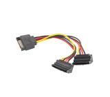 Lanberg SATA (m) -> 2x SATA (f), cable 15cm angled