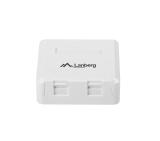 Lanberg empty surface-mount box for keystone 2-port