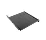 Lanberg 19" sliding shelf 1U / 463x550mm, max load capacity up to 60 kg, black
