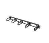 Lanberg 19" cable management AK-1205-B panel 5 rings - type b 1U, black