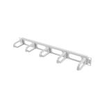 Lanberg 19" cable management AK-1205-S panel 5 rings - type b 1U, grey