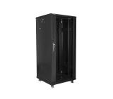 Lanberg rack cabinet 19" free-standing 27U / 600x600 self-assembly flat pack, black
