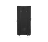 Lanberg rack cabinet 19" free-standing 27U / 600x600 self-assembly flat pack, black