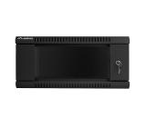 Lanberg rack cabinet 19" wall-mount 4U / 600x450 for self-assembly (flat pack), black