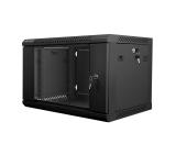 Lanberg rack cabinet 19" wall-mount 6U / 600x450 for self-assembly (flat pack), black