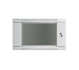Lanberg rack cabinet 19" wall-mount 6U / 600x450 for self-assembly (flat pack), grey