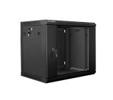Lanberg rack cabinet 19" wall-mount 9U / 600x450 for self-assembly (flat pack), black