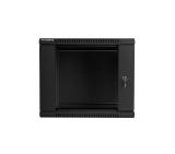 Lanberg rack cabinet 19" wall-mount 9U / 600x450 for self-assembly (flat pack), black