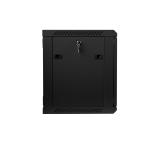 Lanberg rack cabinet 19" wall-mount 9U / 600x450 for self-assembly (flat pack), black
