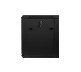 Lanberg rack cabinet 19" wall-mount 9U / 600x450 for self-assembly (flat pack), black