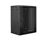 Lanberg rack cabinet 19" wall-mount 15U / 600x450 for self-assembly (flat pack), black