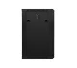 Lanberg rack cabinet 19" wall-mount 15U / 600x450 for self-assembly (flat pack), black