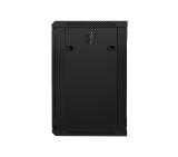 Lanberg rack cabinet 19" wall-mount 15U / 600x450 for self-assembly (flat pack), black