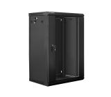 Lanberg rack cabinet 19" wall-mount 18U / 600x450 for self-assembly (flat pack), black
