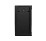 Lanberg rack cabinet 19" wall-mount 18U / 600x450 for self-assembly (flat pack), black