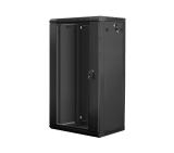 Lanberg rack cabinet 19" wall-mount 22U / 600x450 for self-assembly (flat pack), black