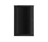 Lanberg rack cabinet 19" wall-mount 22U / 600x450 for self-assembly (flat pack), black