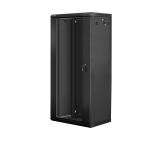 Lanberg rack cabinet 19" wall-mount 27U / 600x450 for self-assembly (flat pack), black