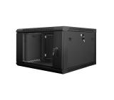 Lanberg rack cabinet 19" wall-mount 6U / 600x600 for self-assembly (flat pack), black