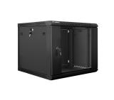 Lanberg rack cabinet 19" wall-mount 9U / 600x600 for self-assembly (flat pack), black