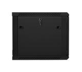 Lanberg rack cabinet 19" wall-mount 9U / 600x600 for self-assembly (flat pack), black