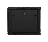 Lanberg rack cabinet 19" wall-mount 9U / 600x600 for self-assembly (flat pack), black