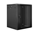 Lanberg rack cabinet 19" wall-mount 15U / 600x600 for self-assembly (flat pack), black