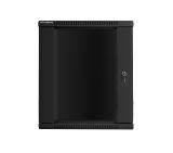 Lanberg rack cabinet 19" wall-mount 15U / 600x600 for self-assembly (flat pack), black