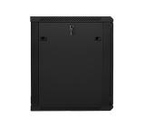 Lanberg rack cabinet 19" wall-mount 15U / 600x600 for self-assembly (flat pack), black