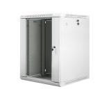 Lanberg rack cabinet 19" wall-mount 15U / 600x600 for self-assembly (flat pack), grey