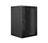 Lanberg rack cabinet 19" wall-mount 18U / 600x600 for self-assembly (flat pack), black
