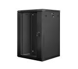 Lanberg rack cabinet 19" wall-mount 18U / 600x600 for self-assembly (flat pack), black