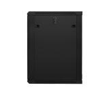 Lanberg rack cabinet 19" wall-mount 18U / 600x600 for self-assembly (flat pack), black