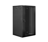 Lanberg rack cabinet 19" wall-mount 22U / 600x600 for self-assembly (flat pack), black