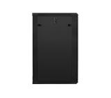 Lanberg rack cabinet 19" wall-mount 22U / 600x600 for self-assembly (flat pack), black