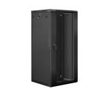 Lanberg rack cabinet 19" wall-mount 27U / 600x600 for self-assembly (flat pack), black