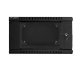 Lanberg rack cabinet 19" double-section wall-mount 6U / 600x600 for self-assembly (flat pack), black