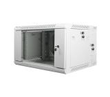 Lanberg rack cabinet 19” double-section wall-mount 6U / 600x600 for self-assembly (flat pack), grey