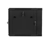 Lanberg rack cabinet 19" double-section wall-mount 9U / 600x600 for self-assembly (flat pack), black