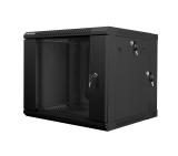 Lanberg rack cabinet 19" double-section wall-mount 9U / 600x600 for self-assembly (flat pack), black